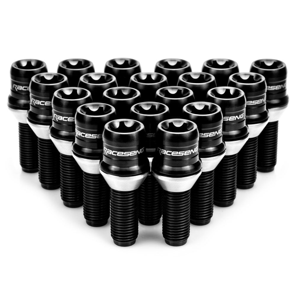 TLR 1 Titanium Lug Bolt Set Brushed Black M14x1.5mm R13 Conica