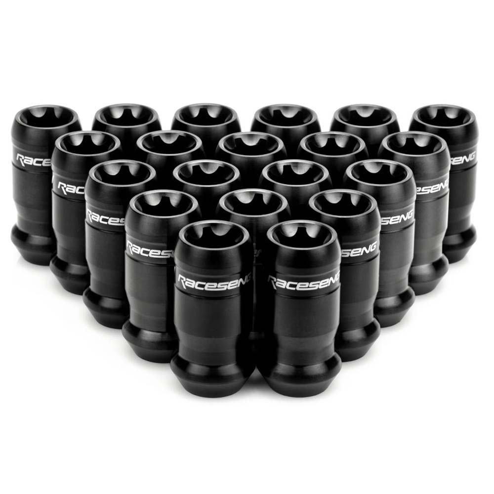 TNR-1 Titanium Lug Nut Set - Brushed Black - M12x1.5mm